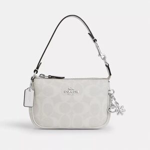 Coach Nolita 15 Cream Boxed Wristlet with Silver Accents